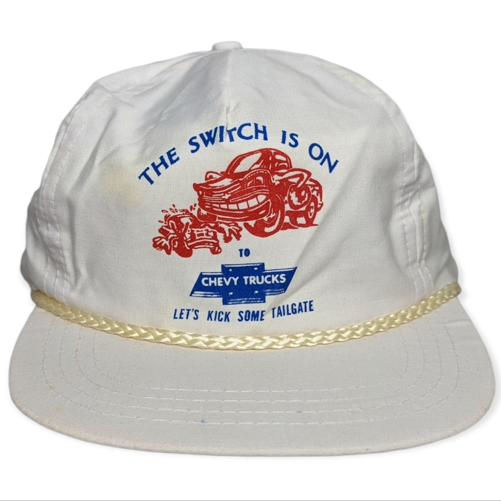 Vintage Sportcap White Chevy Trucks Adjustable Baseball Hat